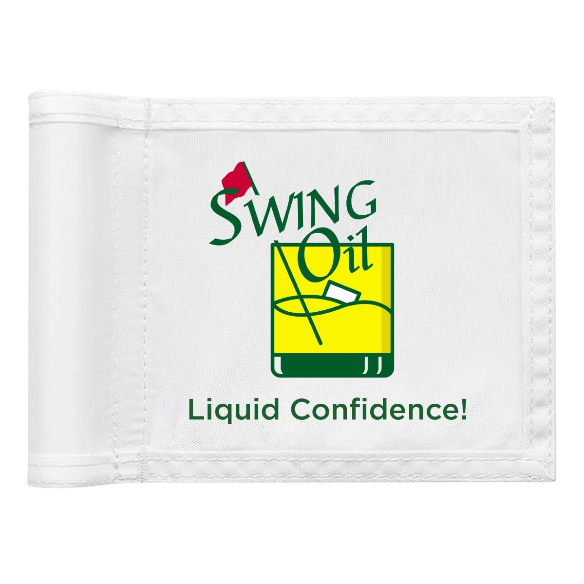Golf Flag 8x6 Inch – 420D Nylon Double-Sided Mini Pin Flag with Tube Inset, Practice Putting Green Flags for Yard (The Open-Inspired)
