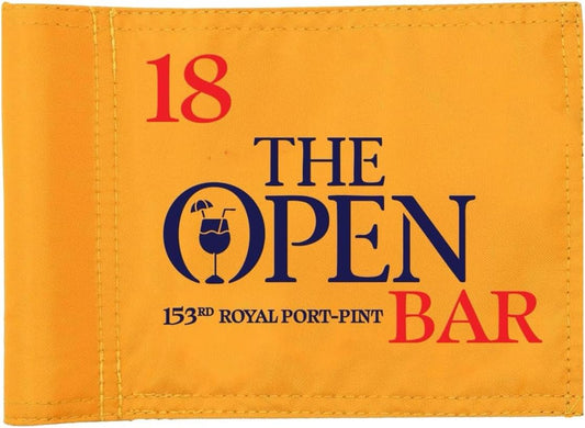 Golf Flag 8x6 Inch – 420D Nylon Double-Sided Mini Pin Flag with Tube Inset, Practice Putting Green Flags for Yard (The Open-Inspired)