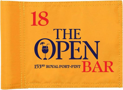 Golf Flag 8x6 Inch – 420D Nylon Double-Sided Mini Pin Flag with Tube Inset, Practice Putting Green Flags for Yard (The Open-Inspired)
