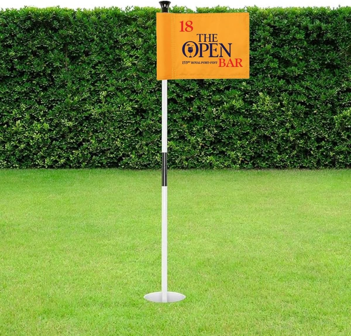 Golf Flag 8x6 Inch – 420D Nylon Double-Sided Mini Pin Flag with Tube Inset, Practice Putting Green Flags for Yard (The Open-Inspired)