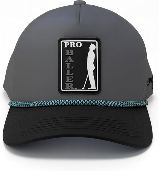 Pro Baller Golf Hat – Funny Snapback Trucker Cap with Silicone Patch, Embroidered Lettering, Breathable Adjustable Fit