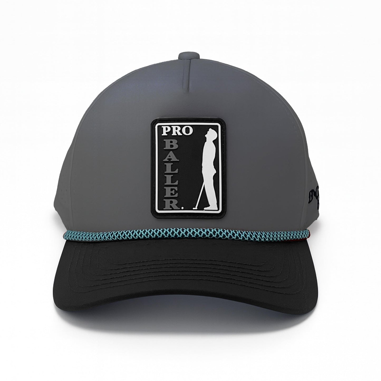 Pro Baller Golf Hat – Funny Snapback Trucker Cap with Silicone Patch, Embroidered Lettering, Breathable Adjustable Fit
