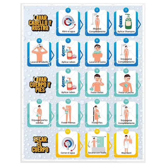 Shower Routine Chart (Spanish)